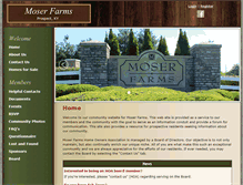 Tablet Screenshot of moserfarmshomes.com